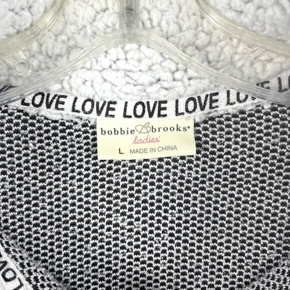 Bobbie Brooks Sherpa Fleece Pullover Zip Lightweight White Streetwear Womens LG - Picture 7 of 13